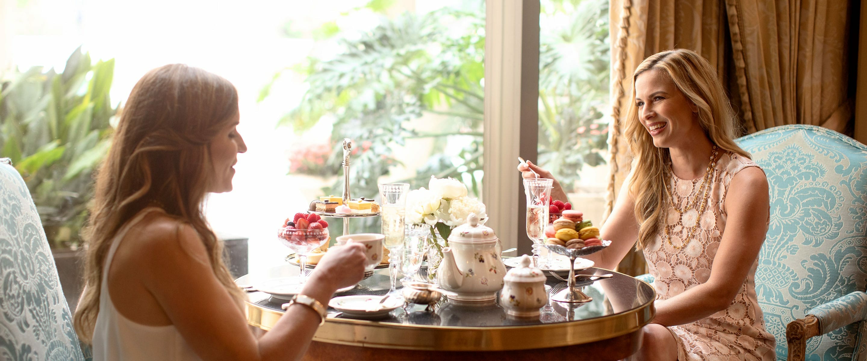Two women enjoying Afternoon Tea at The Westgate Hotel